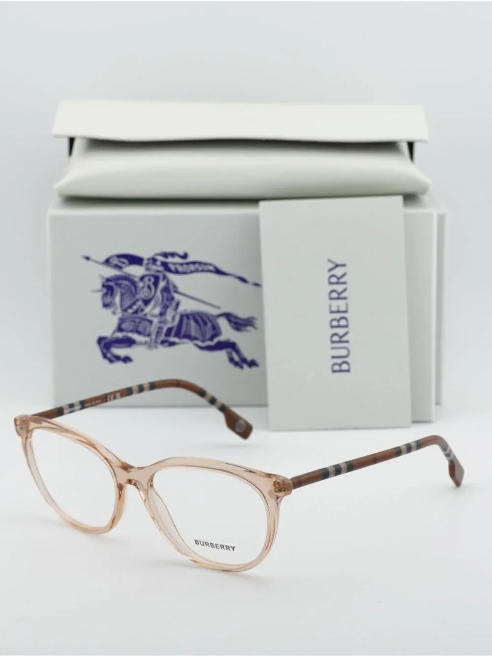 Burberry BE2389 4088 Geometric Eyeglasses 52mm - Shiny Peach